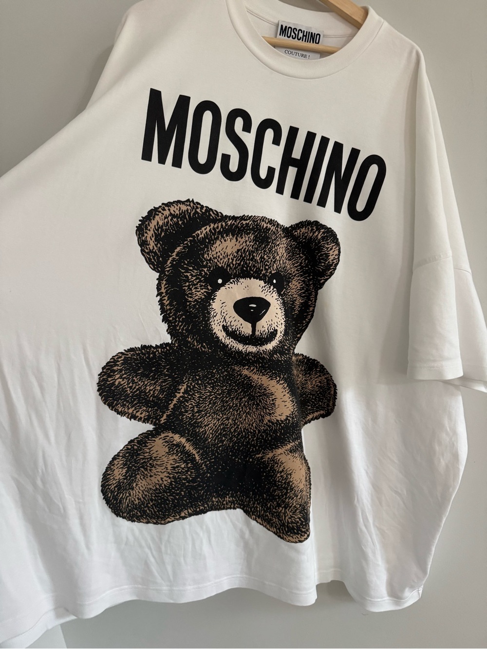 Moschino Teddy Bear Oversized T-Shirt Dress White XXXL - Picture 10 of 15
